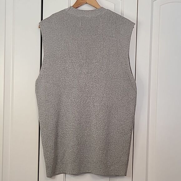 Topman Men's Knit Sweater Top Vest Light Gray Size M - Picture 8 of 12